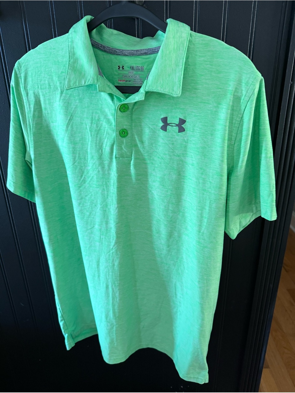 Under Armour Youth XL Green Polo Shirt